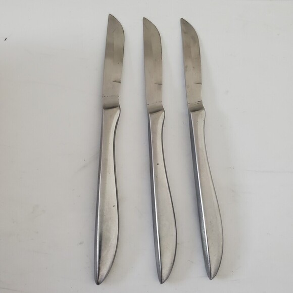 Does not apply Other - Vintage Stainless Steel Steak Knives Set of 3 Serrated Made in Japan Flatware